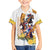 Melbourne Cup Australia Family Matching Off The Shoulder Long Sleeve Dress and Hawaiian Shirt Horse Racing Horseshoe Mix Yellow Roses - Wonder Print Shop