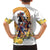 Melbourne Cup Australia Family Matching Off Shoulder Maxi Dress and Hawaiian Shirt Horse Racing Horseshoe Mix Yellow Roses - Wonder Print Shop
