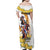 Melbourne Cup Australia Family Matching Off Shoulder Maxi Dress and Hawaiian Shirt Horse Racing Horseshoe Mix Yellow Roses - Wonder Print Shop