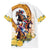 Melbourne Cup Australia Family Matching Summer Maxi Dress and Hawaiian Shirt Horse Racing Horseshoe Mix Yellow Roses - Wonder Print Shop