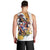 Melbourne Cup Australia Men Tank Top Horse Racing Horseshoe Mix Yellow Roses - Wonder Print Shop