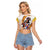 Melbourne Cup Australia Raglan Cropped T Shirt Horse Racing Horseshoe Mix Yellow Roses - Wonder Print Shop