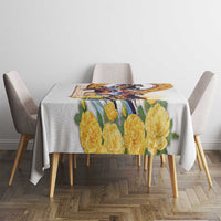 Melbourne Cup Australia Tablecloth Horse Racing Horseshoe Mix Yellow Roses - Wonder Print Shop
