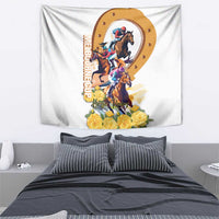 Melbourne Cup Australia Tapestry Horse Racing Horseshoe Mix Yellow Roses - Wonder Print Shop
