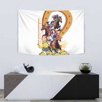 Melbourne Cup Australia Tapestry Horse Racing Horseshoe Mix Yellow Roses - Wonder Print Shop