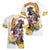 Melbourne Cup Australia Women V-Neck T-Shirt Horse Racing Horseshoe Mix Yellow Roses - Wonder Print Shop