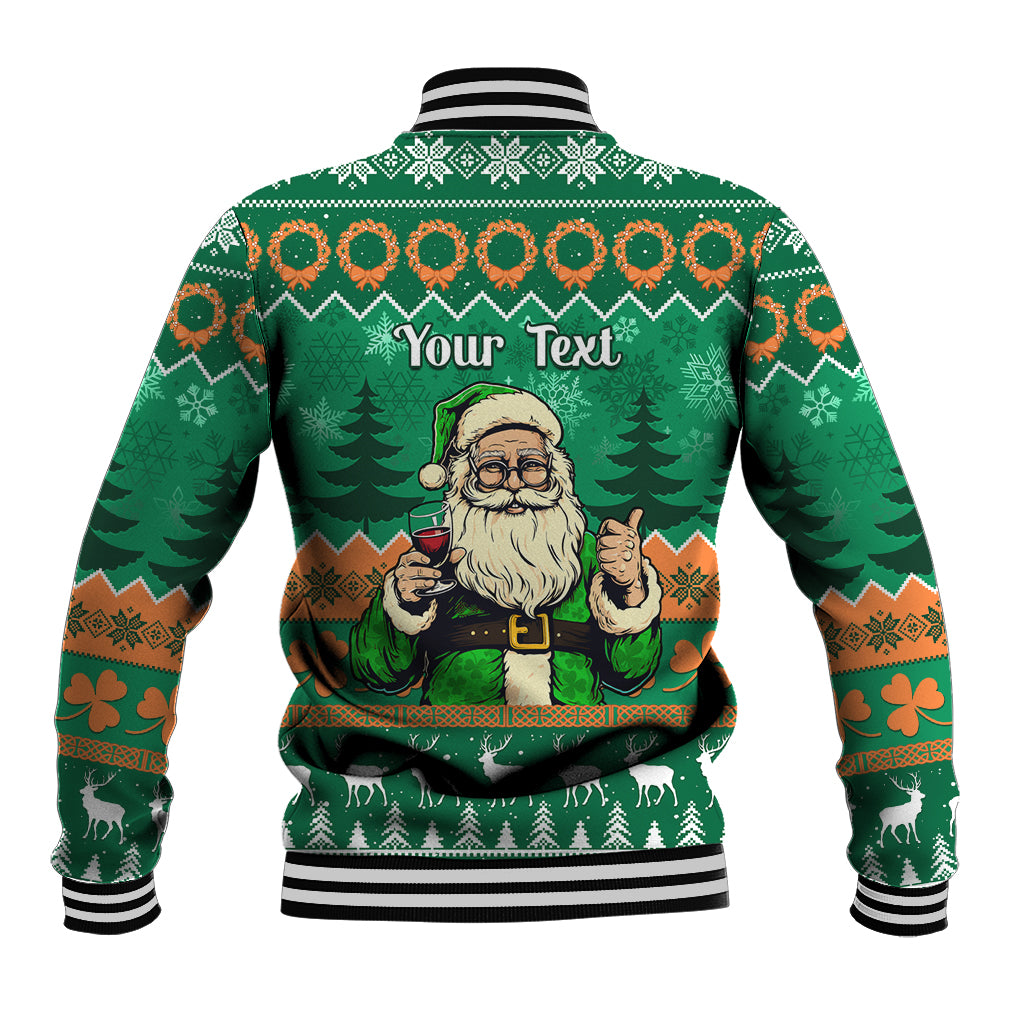Personalised Ireland Christmas Baseball Jacket Irish Santa Claus Nollaig Shona Duit - Wonder Print Shop