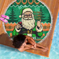 Personalised Ireland Christmas Beach Blanket Irish Santa Claus Nollaig Shona Duit - Wonder Print Shop