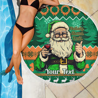 Personalised Ireland Christmas Beach Blanket Irish Santa Claus Nollaig Shona Duit - Wonder Print Shop