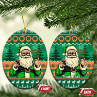 Personalised Ireland Christmas Ceramic Ornament Irish Santa Claus Nollaig Shona Duit - Wonder Print Shop