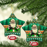 Personalised Ireland Christmas Ceramic Ornament Irish Santa Claus Nollaig Shona Duit - Wonder Print Shop
