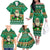 Personalised Ireland Christmas Family Matching Off Shoulder Long Sleeve Dress and Hawaiian Shirt Irish Santa Claus Nollaig Shona Duit - Wonder Print Shop