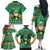 Personalised Ireland Christmas Family Matching Off Shoulder Long Sleeve Dress and Hawaiian Shirt Irish Santa Claus Nollaig Shona Duit - Wonder Print Shop