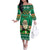 Personalised Ireland Christmas Family Matching Off Shoulder Long Sleeve Dress and Hawaiian Shirt Irish Santa Claus Nollaig Shona Duit - Wonder Print Shop