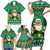 Personalised Ireland Christmas Family Matching Short Sleeve Bodycon Dress and Hawaiian Shirt Irish Santa Claus Nollaig Shona Duit - Wonder Print Shop