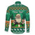 Personalised Ireland Christmas Family Matching Short Sleeve Bodycon Dress and Hawaiian Shirt Irish Santa Claus Nollaig Shona Duit - Wonder Print Shop