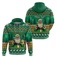 Personalised Ireland Christmas Hoodie Irish Santa Claus Nollaig Shona Duit - Wonder Print Shop