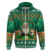 Personalised Ireland Christmas Hoodie Irish Santa Claus Nollaig Shona Duit - Wonder Print Shop