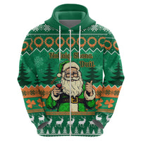 Personalised Ireland Christmas Hoodie Irish Santa Claus Nollaig Shona Duit - Wonder Print Shop