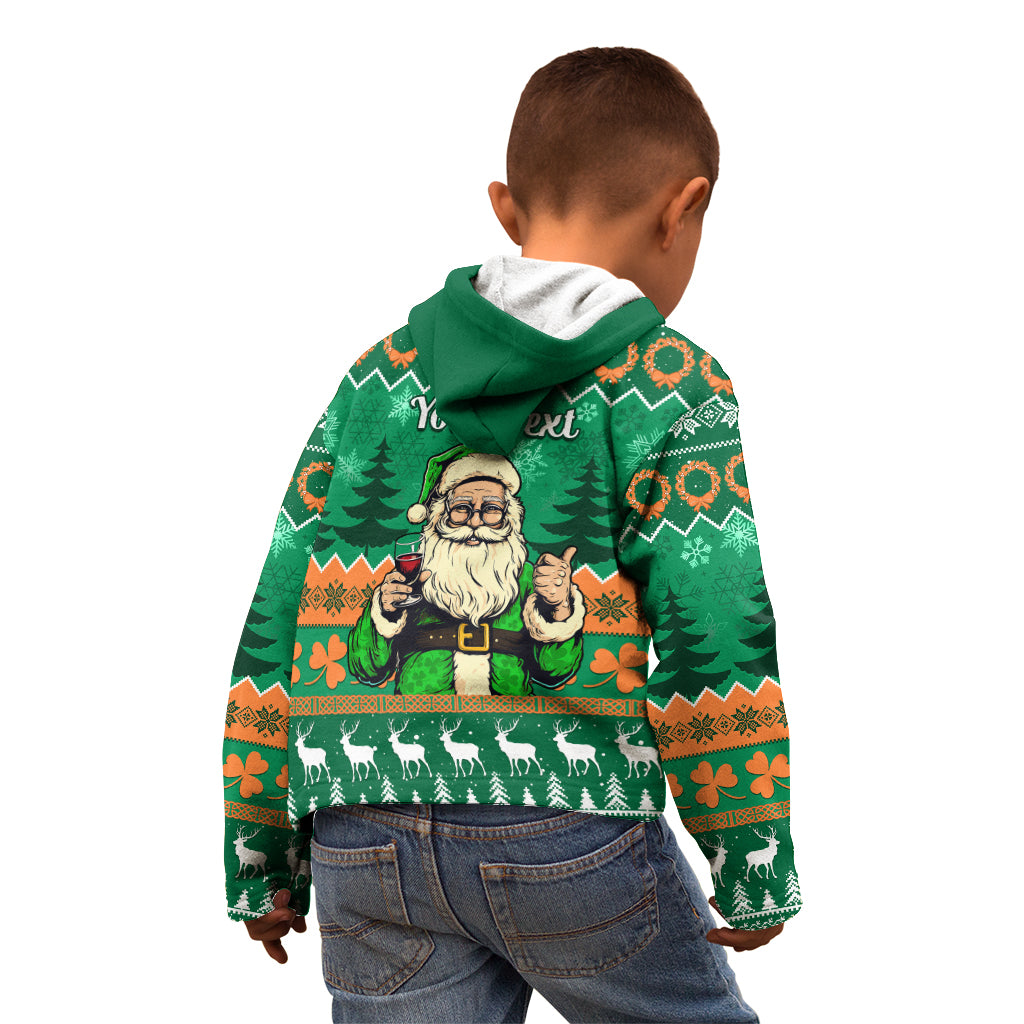 Personalised Ireland Christmas Kid Hoodie Irish Santa Claus Nollaig Shona Duit - Wonder Print Shop