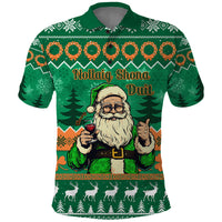 Personalised Ireland Christmas Polo Shirt Irish Santa Claus Nollaig Shona Duit - Wonder Print Shop