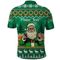 Personalised Ireland Christmas Polo Shirt Irish Santa Claus Nollaig Shona Duit - Wonder Print Shop