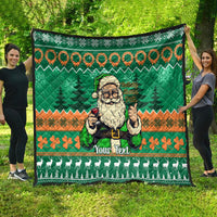 Personalised Ireland Christmas Quilt Irish Santa Claus Nollaig Shona Duit - Wonder Print Shop
