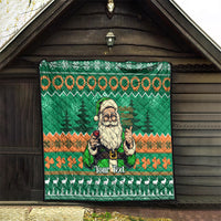 Personalised Ireland Christmas Quilt Irish Santa Claus Nollaig Shona Duit - Wonder Print Shop