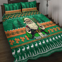 Personalised Ireland Christmas Quilt Bed Set Irish Santa Claus Nollaig Shona Duit - Wonder Print Shop
