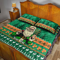 Personalised Ireland Christmas Quilt Bed Set Irish Santa Claus Nollaig Shona Duit - Wonder Print Shop