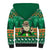 Personalised Ireland Christmas Sherpa Hoodie Irish Santa Claus Nollaig Shona Duit - Wonder Print Shop