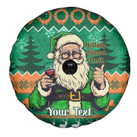 Personalised Ireland Christmas Spare Tire Cover Irish Santa Claus Nollaig Shona Duit - Wonder Print Shop