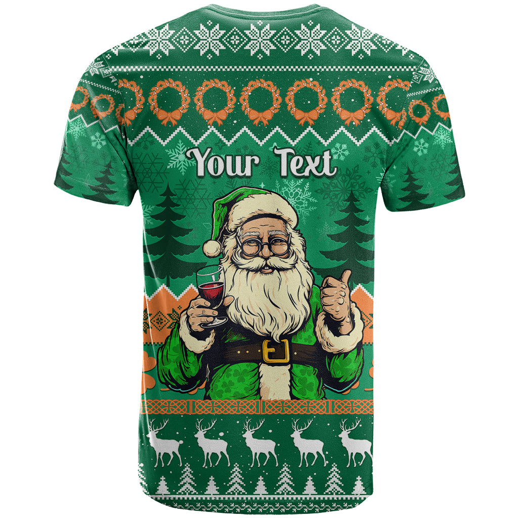 Personalised Ireland Christmas T Shirt Irish Santa Claus Nollaig Shona Duit - Wonder Print Shop