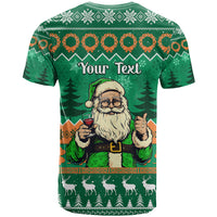 Personalised Ireland Christmas T Shirt Irish Santa Claus Nollaig Shona Duit - Wonder Print Shop