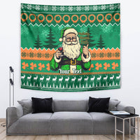 Personalised Ireland Christmas Tapestry Irish Santa Claus Nollaig Shona Duit - Wonder Print Shop