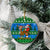 Personalised Scotland Christmas Ceramic Ornament Scottish Santa With Reindeer Nollaig Chridheil - Wonder Print Shop