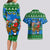 Personalised Scotland Christmas Couples Matching Long Sleeve Bodycon Dress and Hawaiian Shirt Scottish Santa With Reindeer Nollaig Chridheil - Wonder Print Shop