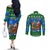 personalised-scotland-christmas-couples-matching-off-the-shoulder-long-sleeve-dress-and-long-sleeve-button-shirt-scottish-santa-with-reindeer-nollaig-chridheil