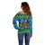 Personalised Scotland Christmas Off Shoulder Sweater Scottish Santa With Reindeer Nollaig Chridheil - Wonder Print Shop