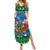 Personalised Scotland Christmas Summer Maxi Dress Scottish Santa With Reindeer Nollaig Chridheil - Wonder Print Shop