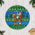 Personalised Scotland Christmas Tree Skirt Scottish Santa With Reindeer Nollaig Chridheil - Wonder Print Shop