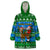 Personalised Scotland Christmas Wearable Blanket Hoodie Scottish Santa With Reindeer Nollaig Chridheil - Wonder Print Shop