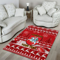 Personalised Lithuania Christmas Area Rug Linksmu Kaledu - Wonder Print Shop