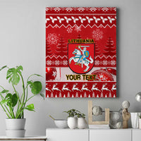Personalised Lithuania Christmas Canvas Wall Art Linksmu Kaledu - Wonder Print Shop