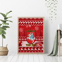 Personalised Lithuania Christmas Canvas Wall Art Linksmu Kaledu - Wonder Print Shop
