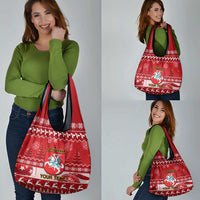 Personalised Lithuania Christmas Grocery Bag Linksmu Kaledu