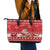 Personalised Lithuania Christmas Leather Tote Bag Linksmu Kaledu - Wonder Print Shop