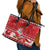 Personalised Lithuania Christmas Leather Tote Bag Linksmu Kaledu - Wonder Print Shop