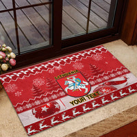 Personalised Lithuania Christmas Rubber Doormat Linksmu Kaledu - Wonder Print Shop