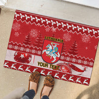 Personalised Lithuania Christmas Rubber Doormat Linksmu Kaledu - Wonder Print Shop